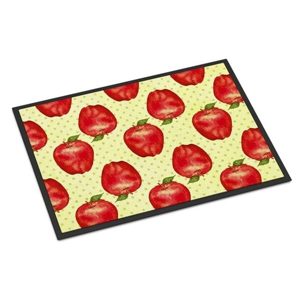 Carolines Treasures BB7516MAT Watercolor Apples & Polkadots Indoor or Outdoor Mat; 18 x 27 in. BB7516MAT - main